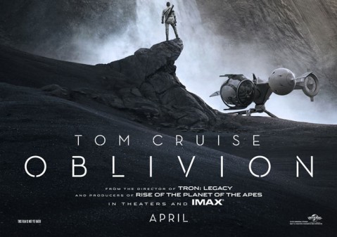 OBLIVION: première affiche à donner le vertige pour le nouveau Tom Cruise