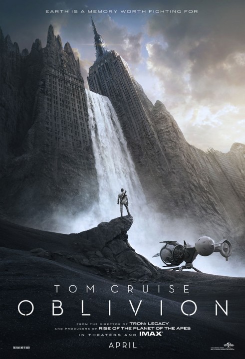 OBLIVION: première affiche à donner le vertige pour le nouveau Tom Cruise