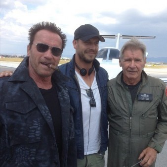 EXPENDABLES 3: première photo de tournage pour Harrison Ford et Schwarzenegger